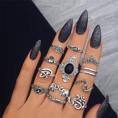 blackgoldring, Fashion, ringdiamond, Sterling Silver Ring