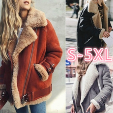 casual coat, Fleece, Plus Size, fur