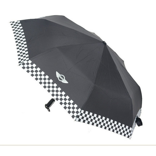 Black Checkered Automatic Folding Umbrella for BMW MINI Cooper S R50 ...