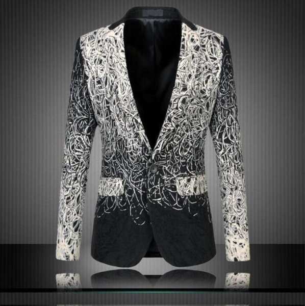 White floral hotsell blazer mens