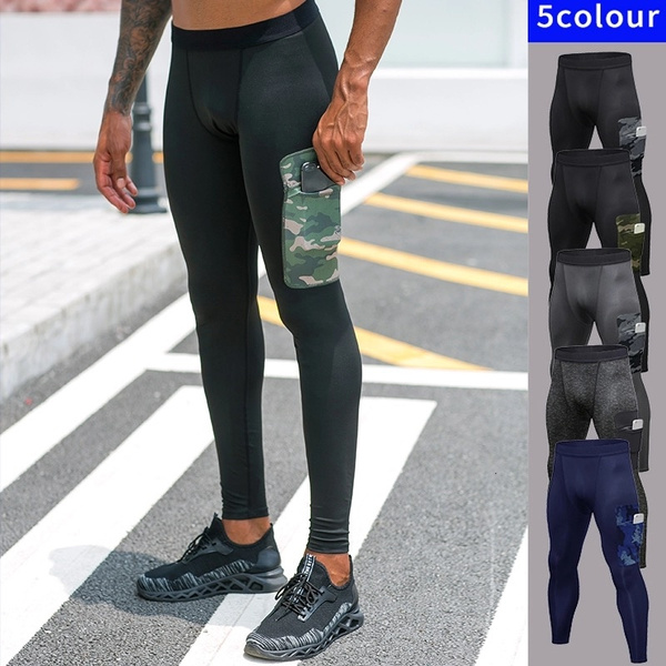 New Men Workout Compression Fast-dry Gyms Tights Athletic Fitness Jogging Pant