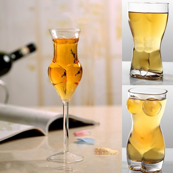 Whiskey Glasses Wine Shot Glass Beer Cup Creative Body Shape Glass Cup