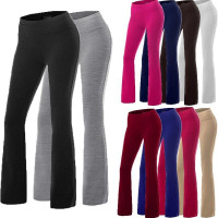 Womens Fashion Stretch Waistband Sports Yoga Running Cotton Pants Slim ...