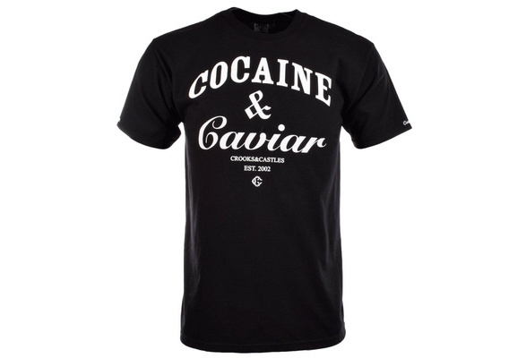 overførsel Følg os opstrøms Fashion Cocaine Caviar Print Black T Shirt Classic | Wish