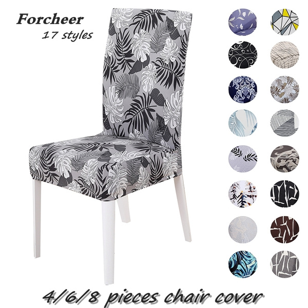 Forcheer Chair Covers Stretch Chair Cover Chair Covers Dining Big Elastic Seat Chair Covers Banquet Party Dining Room Home Decoration Housses De Chaise 4 6 8 Pcs Wish