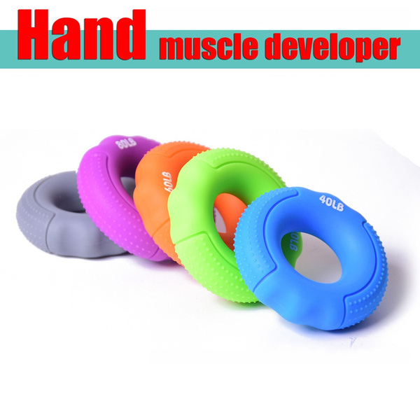 Silica Gel Portable Hand Grip Gripping Ring Carpal Expander Finger Trainer Grip 