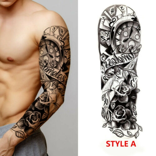 Tattoo Design for Women Clock Flower Geometric Fineline Tattoo Art Ideas  Half Sleeve Coverup Thigh Hip Forearm Stencil Tattoo Ticket - Etsy