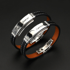 Charm Bracelet, Titanium Steel Bracelet, Stainless Steel, 12constellationsbracelet