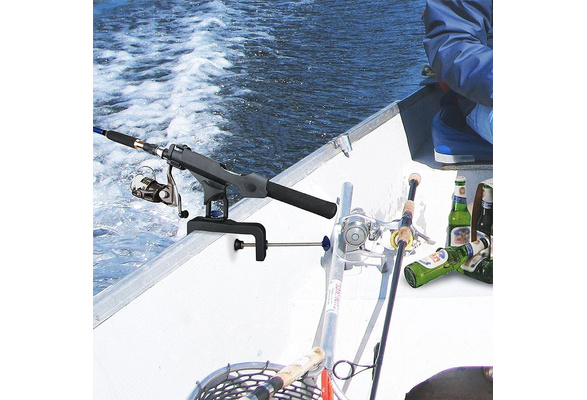 360 Degree Adjustable Large Clamp Opening Serviceable Fishing Boat Rods  Holder, Fishing Rod Racks Folding Holder