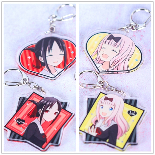 Anime Kaguya Sama Love Is War Kaguya Shinomiya Chika Fujiwara Miyuki Shirogane Cosplay Acrylic Keychain Charm Keyring Pendant Wish