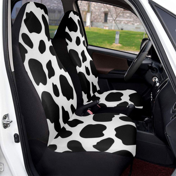 Funny Cow Print Car Seat Cover Front Protector Case Universal Size With Elastic Band Easy To Install And Clean 1pcs Or 2pcs Wish - How To Replace Car Seat Cover