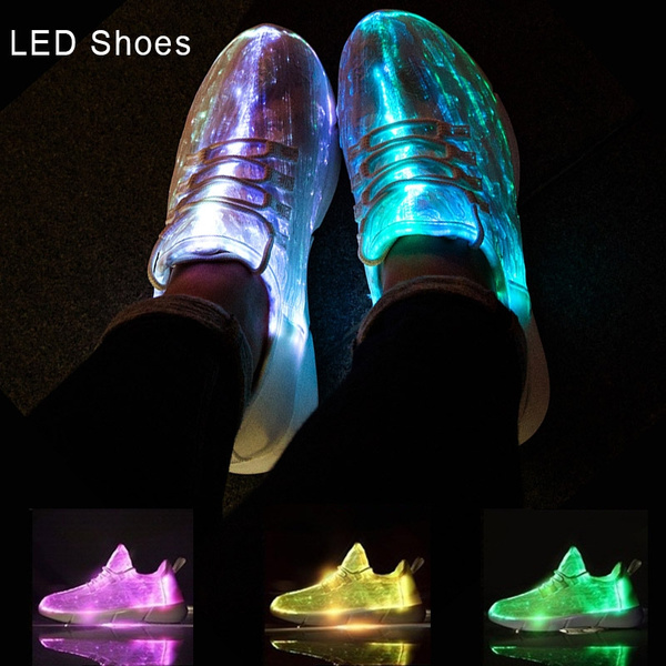 RayZing New Fiber Optic Shoes for Men and Women USB Rechargeable Glowing Sneakers Man Casual Shoes