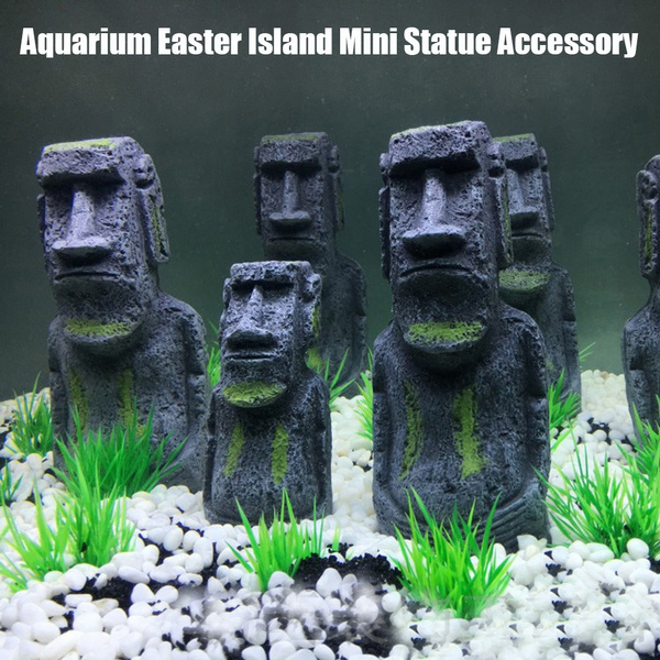Ancient Easter Island Underwater Landscaping Resin Ornament Stone