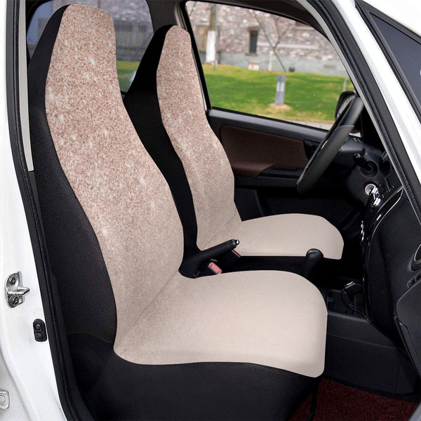 Rose Gold Faux Glitter Pink Ombre Color, Glitter Car Seat Covers