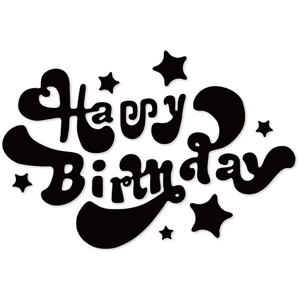 Happy Birthday Letters Stencil Cutout Stock Illustration 11239474