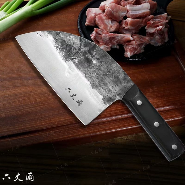 Professional Chinese Traditional Forged Butcher Knife Chef Knife Kitchen  Knife Sharp Blade Cleaver Slicer Full Tang Slaughtering Knife Chef's Meat  Cleaver High Manganese Steel Hardness Forged Manual Knife Filleting Slicing  Vegetable Cutter