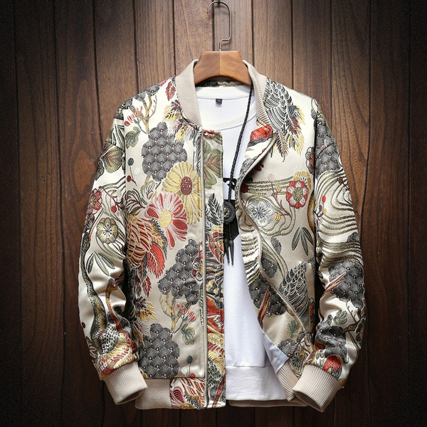 2019 New Japanese Embroidery Men Jacket Coat Man Hip Hop Streetwear Men  Jacket Coat Bomber Jacket Men Clothes