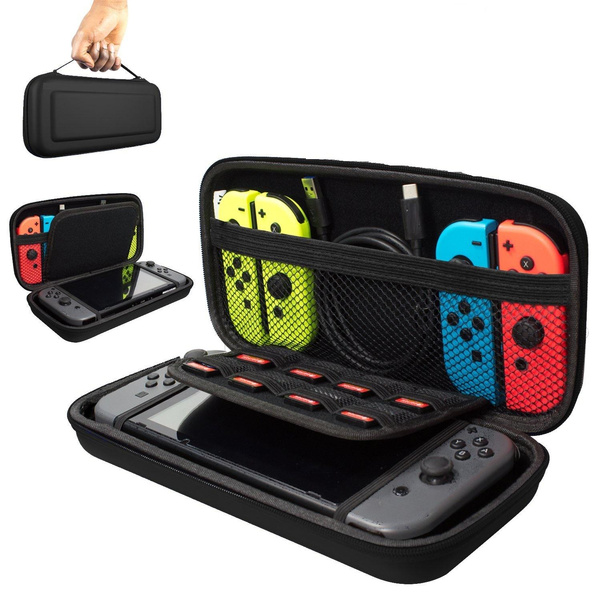 Nintendo Switch Carrying Storage Case, Protective Hard Case with handle, Holds 20 Games