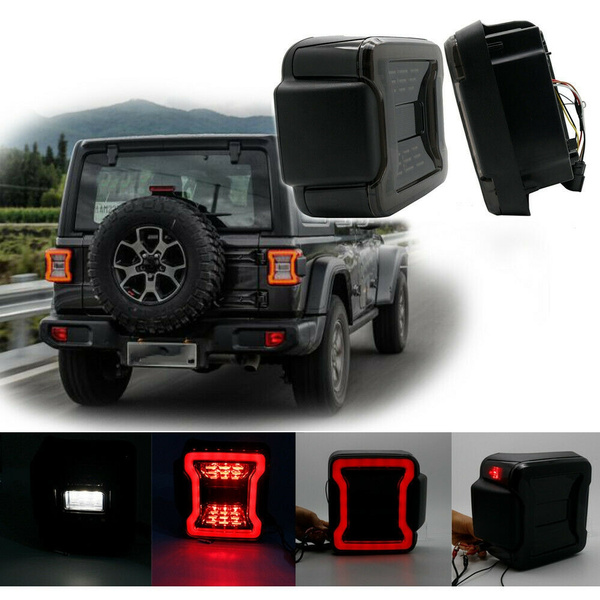 Pair Of Black ABS Tail Light Brackets – Fits Jeep Wrangler JL 2018-2019 – Unbranded