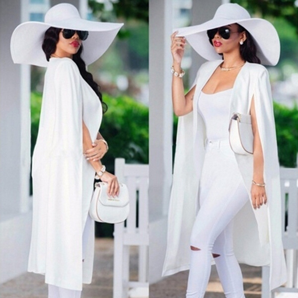 plus size white cape