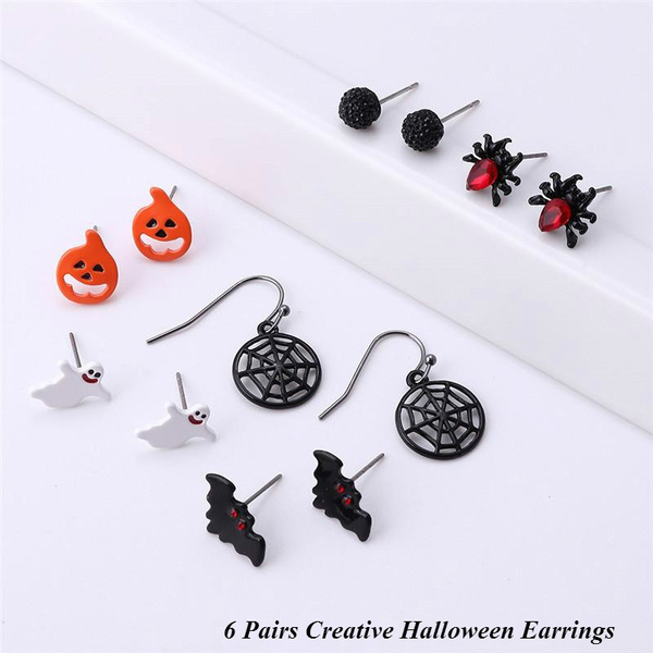 Pendientes De Murciélago Con Gancho De Halloween Pendientes De Murciélago Con Gancho De Halloween