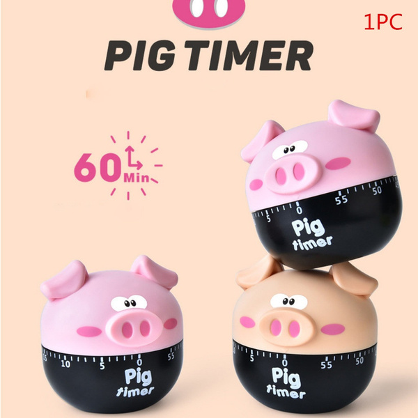 55 Minutes Cartoon Mechanical Timer Kitchen Cooking Countdown Loud Clock Alarm