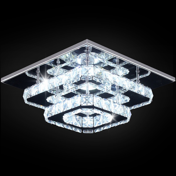 .Modern Crystal LED Ceiling Light Fixture Aisle Hallway Pendant Lamp Chandelier. 