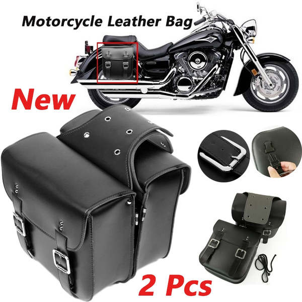 Leather Bike Bag Motorcycle Bags Moped Side Bag Leather 