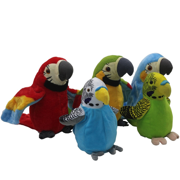 Talking Parrot Repeats What You Say Mimicry Pet Toy Plush Buddy for Kids R 