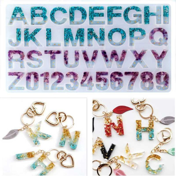 Resin Letter Molds, Alphabet Number Silicone Mold for DIY Making