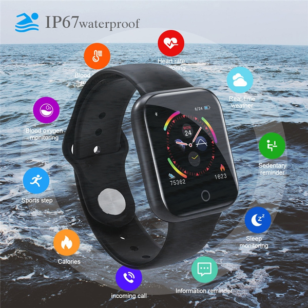 Smart Watch I5 Heart Rate Monitor Water Density IP67 Fitness Tracker Blood  Pressure Cycling Smartwatch for IOS Android | Wish
