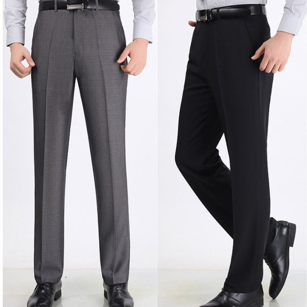 Autumn Thin Mens Pants Casual Suit Trousers Solid Male Pants Man Dress  Pants Formal