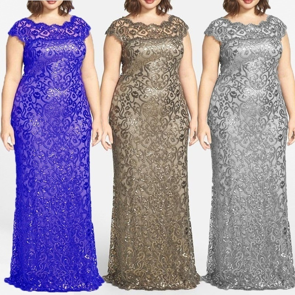 2017 Party Dress Women Fashion Lace Dress Plus Size Sexy Maxi Dresses