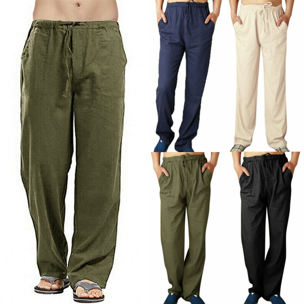 Sailwind Men's Drawstring Linen Pants Casual Summer India | Ubuy