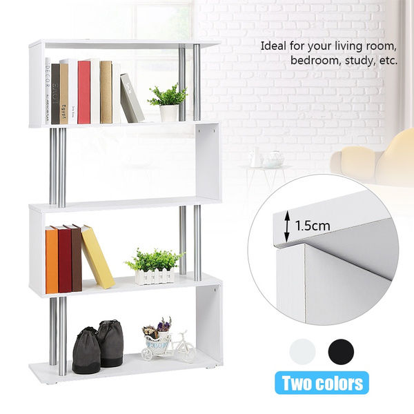 2019 New Giantex Industrial Style 4 Shelf Modern Bookcase Storage