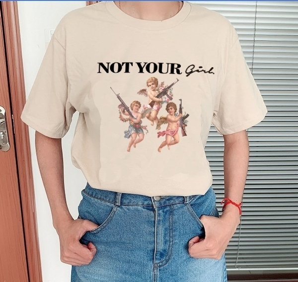 Not Your Baby Girl T Shirt Cool Girl New Arrival Yellow 90s Women