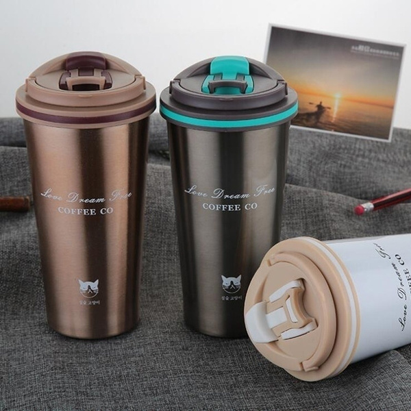 Stainless Steel Car Coffee Cup Leakproof Insulated Thermal Thermos