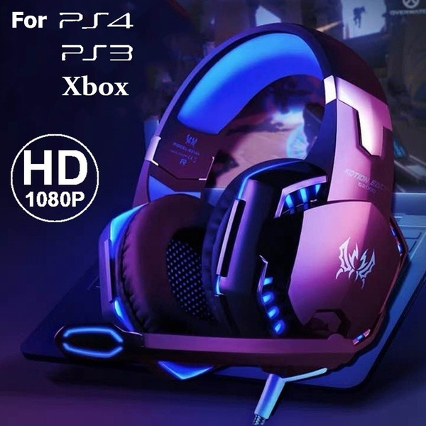 Surround stereo hifi pro gaming headset with hd mic for ps4 xbox pc games computers game virtual hot sale sound gamer