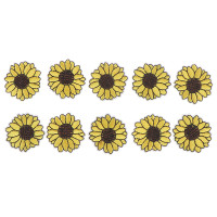 LIN/&Dog Sunflower Embroidery Patches 12 Pcs Iron and Sew On Applique Badge for Clothes Jeans Jacket Hat Dress DIY Accessories(Sewing-Free)