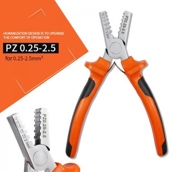 0.25-2.5mm² Crimping Pliers Lashing Pliers Wire End Pliers Crimping Pliers Tool 