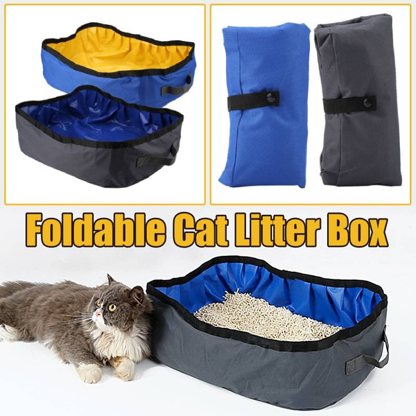 Foldable cat litter outlet box