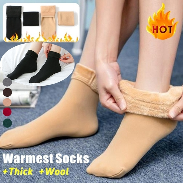 Women Winter Warm Thicken Thermal Socks Wool Cashmere Snow