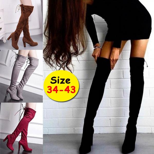 cheap thigh high boots plus size women