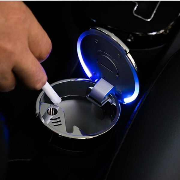 Car Ashtray, Newness Stainless Steel Modern Car Ashtray with Lid