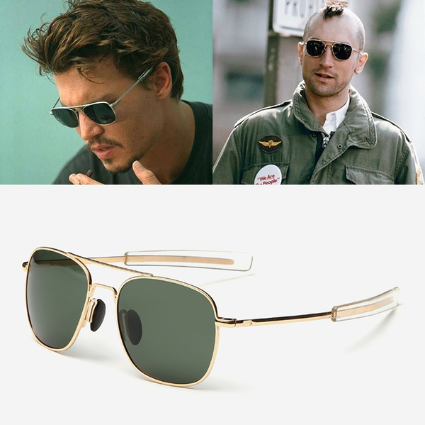 Metal Frame Mens Sunglasses Brand Designer Square Aviator Sunglasses for  Men Military Outdoor Sun Glasses Men