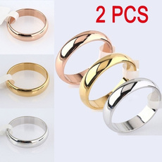 Steel, for women, plainring, wedding ring