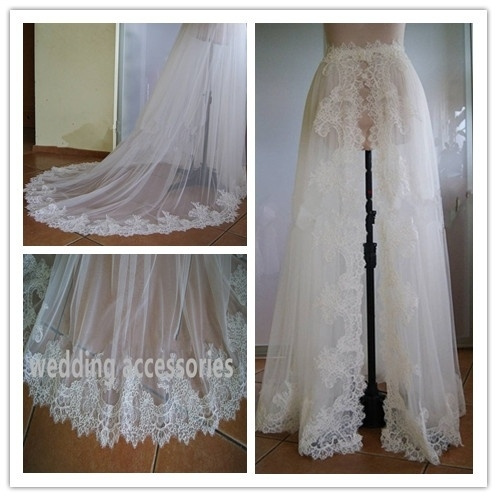 detachable tulle train