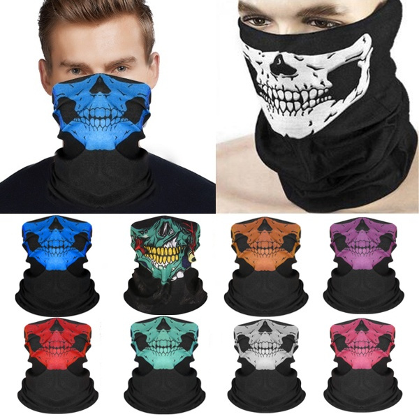 1pc Festival Skull Masks Skeleton Magic Bicycle Motorcycle Skull Half Face Mask Ghost Scarf 2029