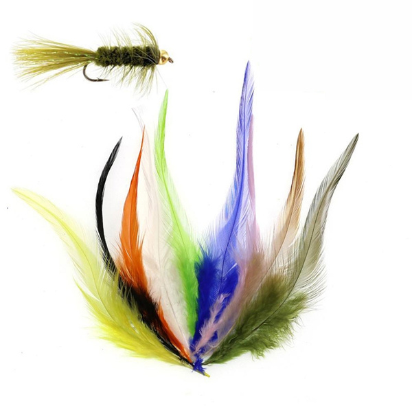 Fly Tying Rooster Saddle Hackle Feather Cock Schlappen Feathers for  Steelhead Salmon Flies Bass Saltwater Streamer