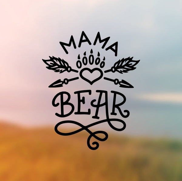 Mama Bear, 5.2 x 3.4 Vinyl Sticker